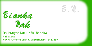 bianka mak business card